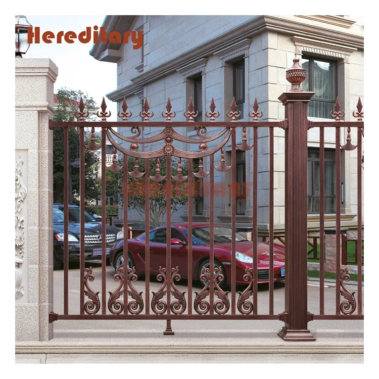 High quality aluminium alloy fence metal picket ornamental fence tubular aluminum fence