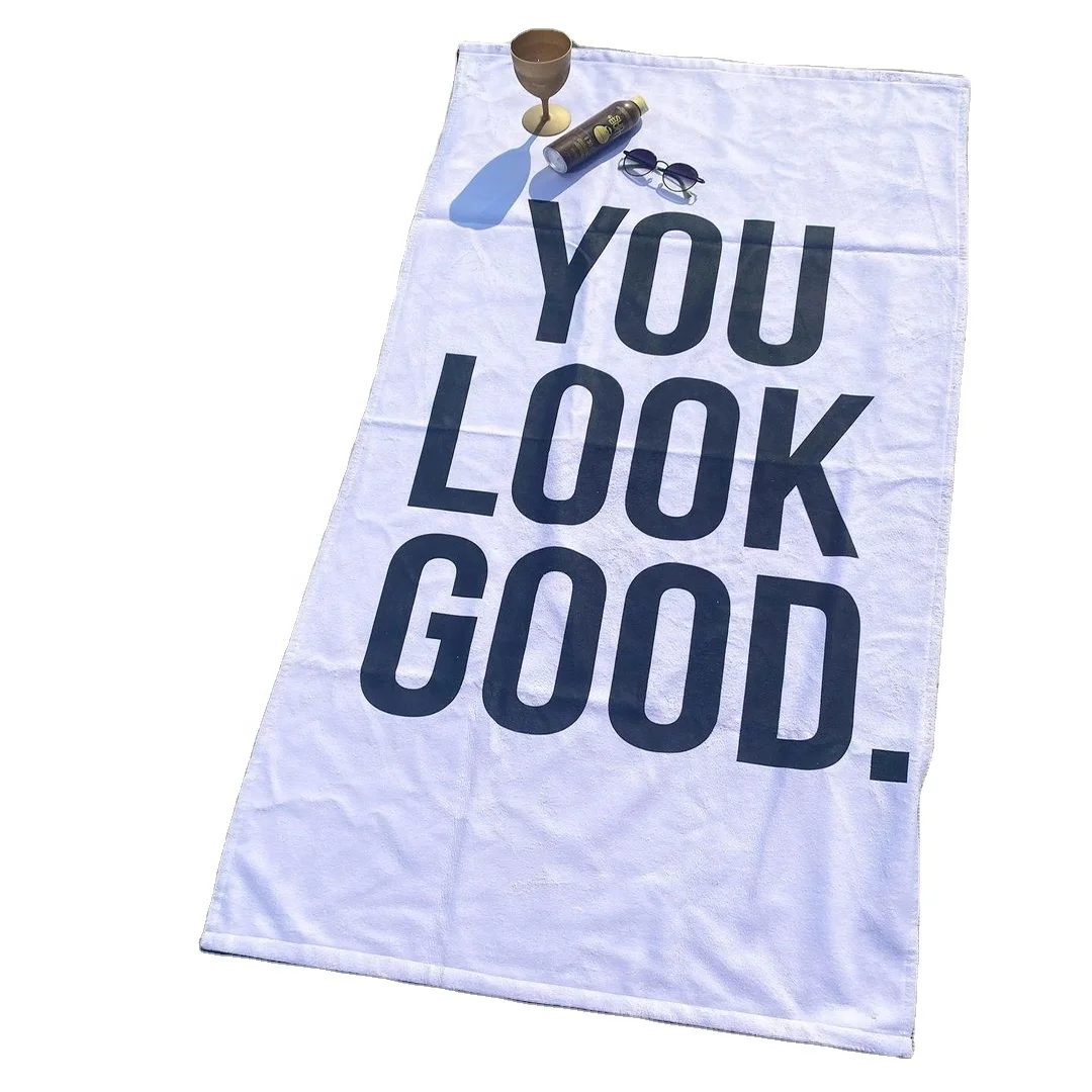 Custom Print Bath Towel BSCI Custom 100% cotton Digital Printing Logo Beach Towel