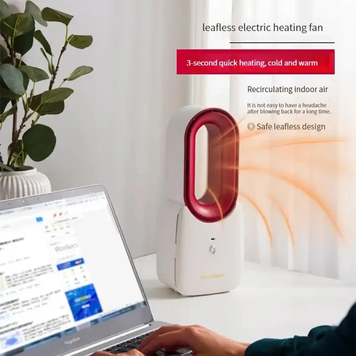 Table Stand Portable PTC Electric Mini Fan Heaters Tower For Room