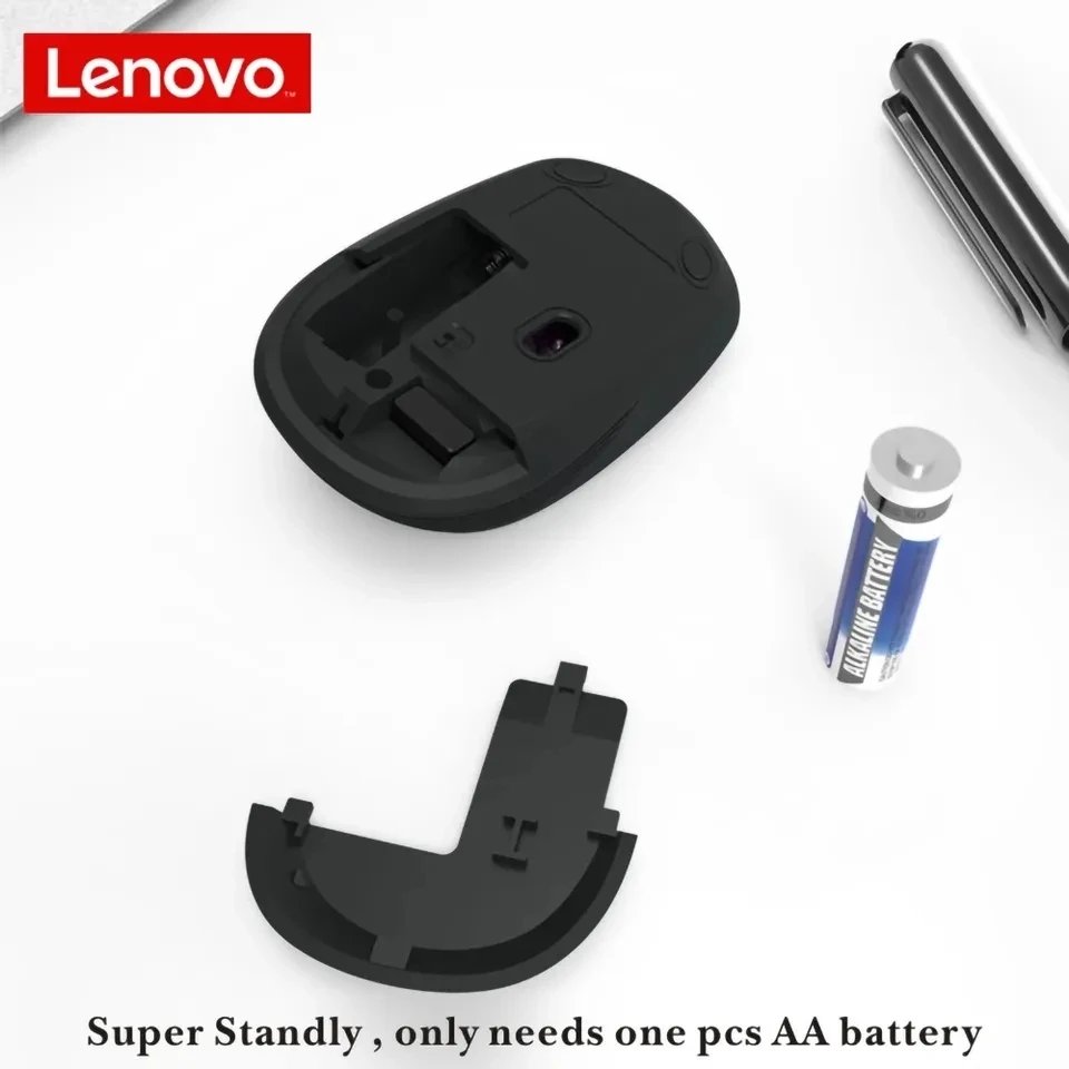 Lenovo M202 Wireless Mouse Ultralight 2.4G Mini Mouse Ergonomic Design Home