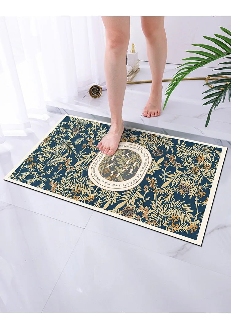 Customize Pattern And Size Mat Quick Drying Bathroom Floor Mats