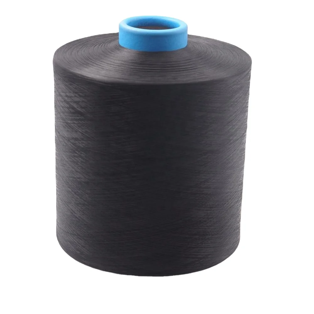 DDB 150D/48F SD Dope dyed Black 100% Polyester yarn DTY