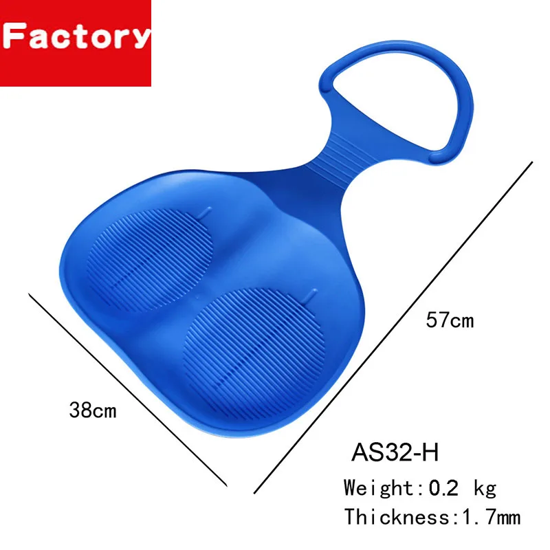 Kids/Adult Winter Sports Thicken Plastic Grass Skiing Pad Sled Board Snow Sledge