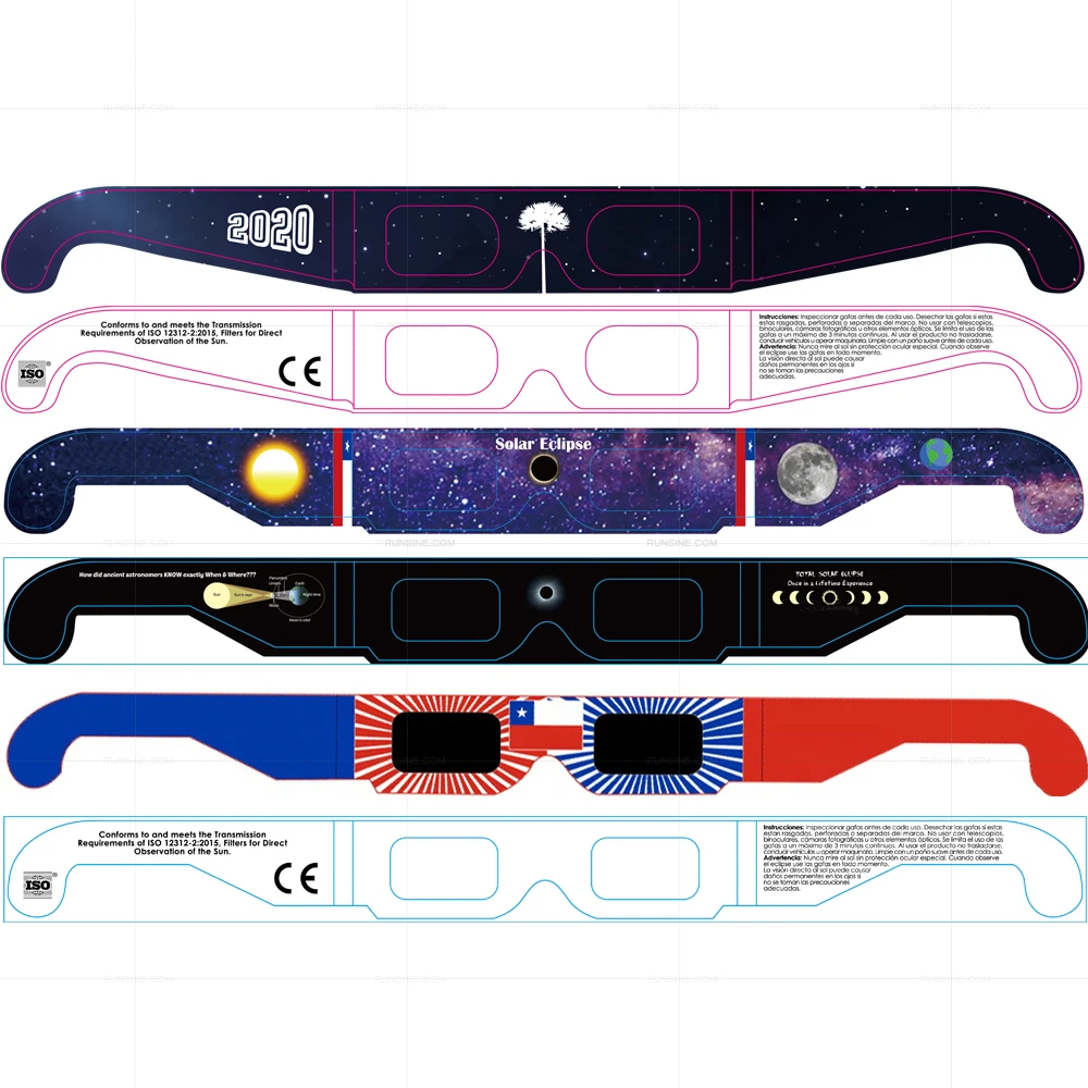 2022 солнечные затмения очки сертифицированы iso ce, солнечные затмения смотровые очки
