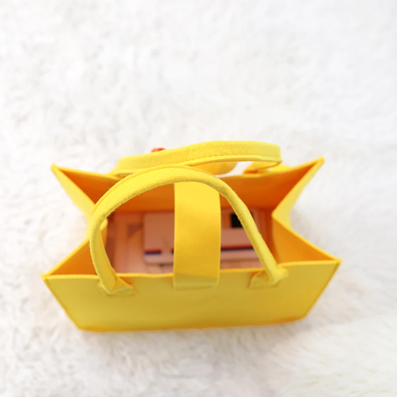 Snap button watch gift needle felt jewelry bag felt tote bag portable felt organizer baby caddy felt diaper bag