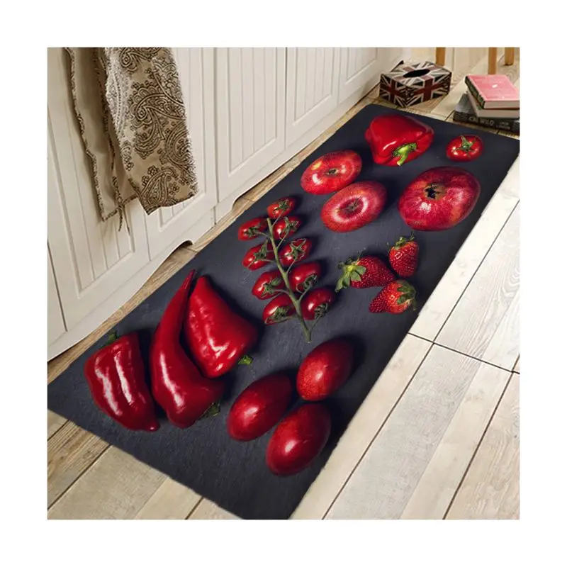Fresh Fruit Juice Pattern Hallway Carpets Kitchen Entrance Door Mat Anti-slip Floor Rug Bathroom Hallway Free Shipping