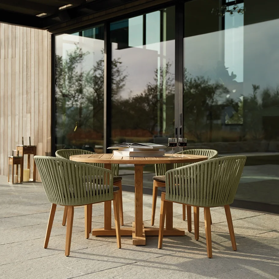  Top quality outdoor furniture garden patio Teak Wood Furniture Wooden Table and Chair For