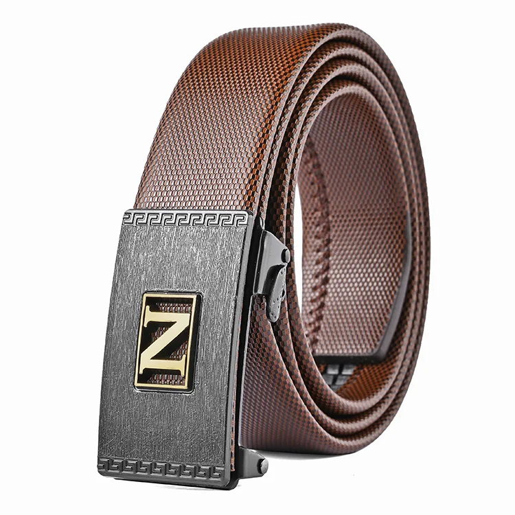 Прямая Продажа с фабрики высококачественный кожаный ремень роскошные мужские ремни с автоматической пряжкой быстрая регулировка деловые ремни кожаные мужские