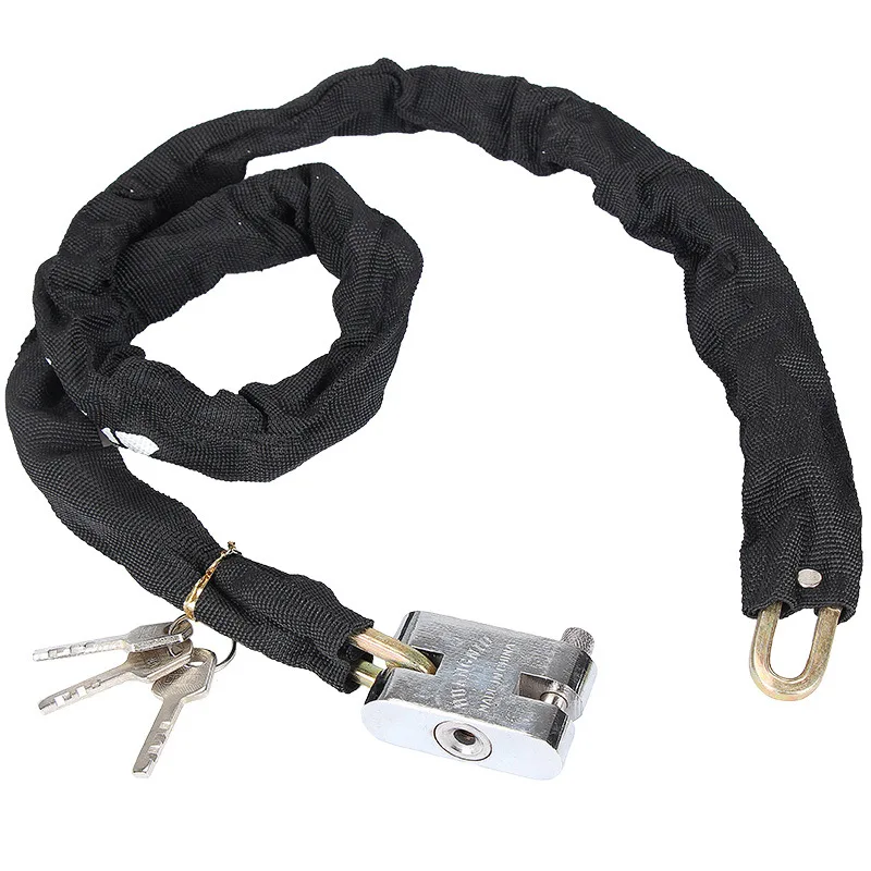 Bicycle/motorcycle lock chain lock anti theft, Universal square head chain lock (1600195724161)
