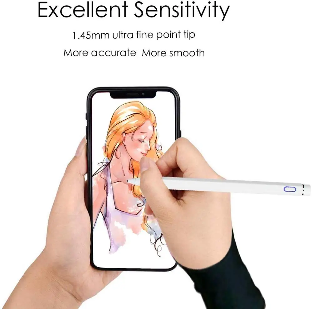 Universal Rechargeable Touch Screen Pen Android Stylus Smart Phone Pencil for Touching