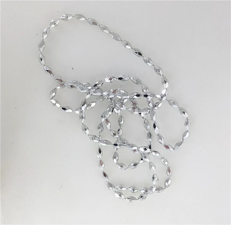 
Gold mango Best sell wholesale Electroplating connection beads-faceted rice beads Plastic Clothes ornaments 