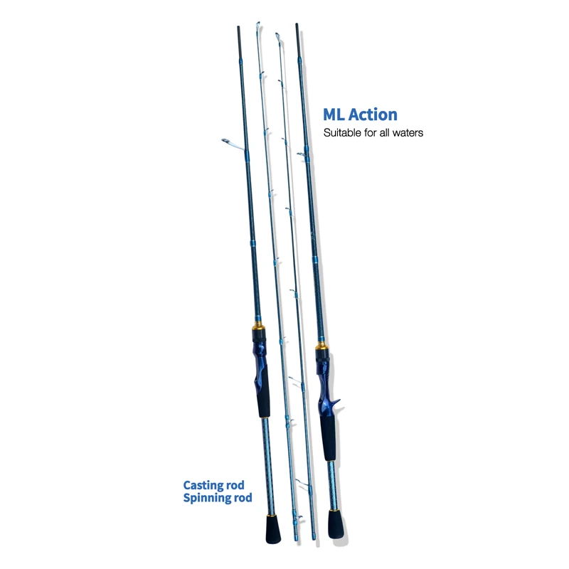 RYOBI RIKEN BX 2 Section  Fishing Rod FUJI F Guide ML Action Sea Fishing Rods Carbon Fiber Spinning Fishing Rod
