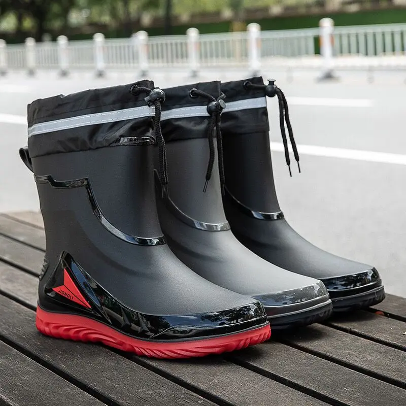 Wholesale Adult PVC Gumboots Wellington Short Car Wash Rain Boots