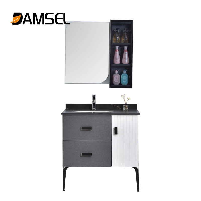 Современные шкафы в Северном американском стиле с зеркальной раковиной для ванной комнаты