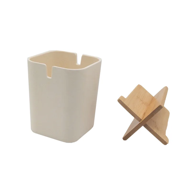 Hot Sale Eco-friendly Bamboo Individual Bathroom Storage Organizer Box Toothpaste holder Toothbrush Stands