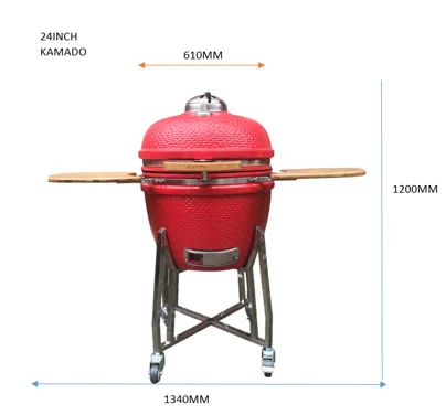 Классическая керамическая барбекю-гриль WUXI MY Kamado, размер 24 дюйма, размер XXL, овальной формы, Джо брокколи