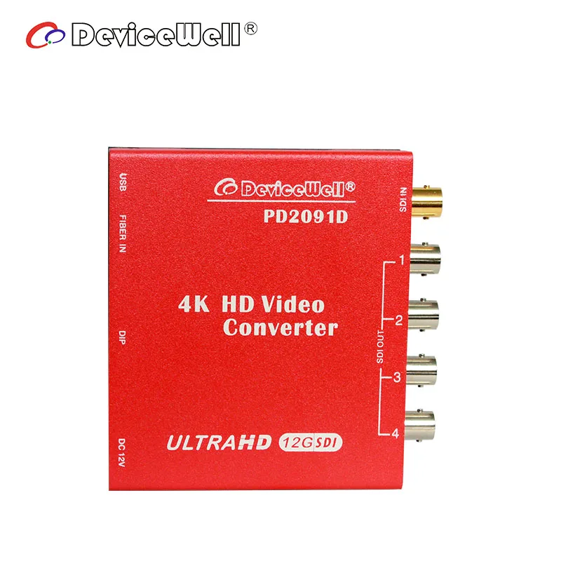 Волоконно-оптический видеоконвертер Devicewell 12G PD2091D SDI без оптического модуля