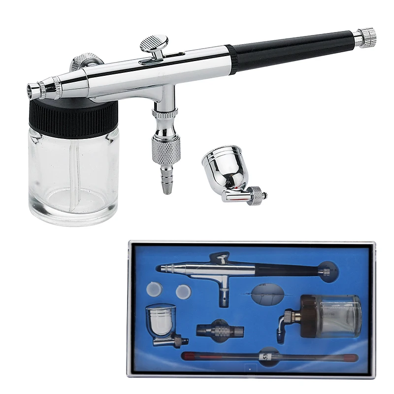 Dual action suction  & Gravity feed type multi-purpose airbrush with big capacity cup AB-134S