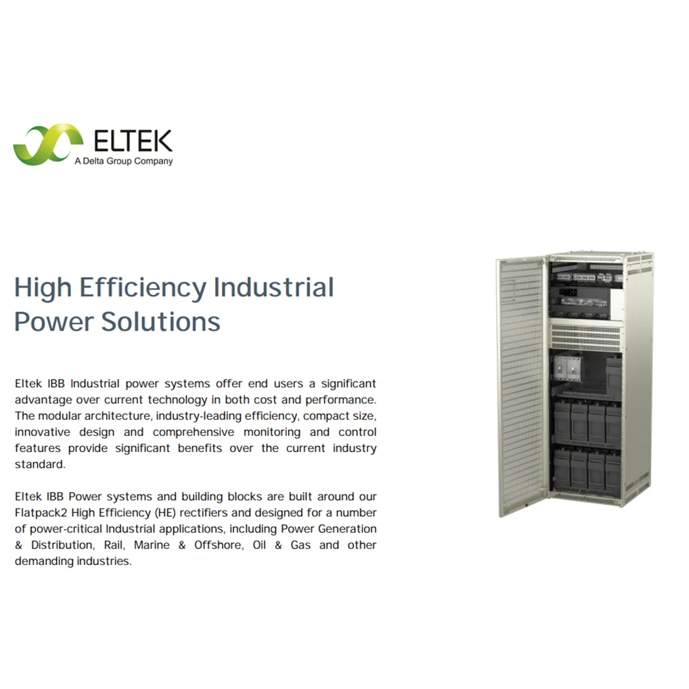 Система Eltek Flatpack2 IBB промышленные системы постоянного тока 24-220 В с контроллером Smartpack2