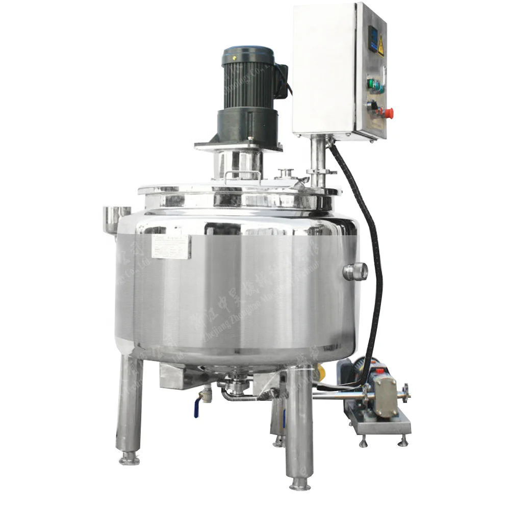 100L  Electric heating  blending mixer tank with rotor pump