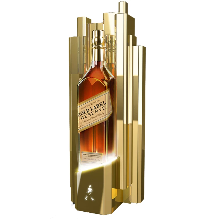 creative design customized acrylic Illuminated Stand Perfume Bottle Display Stand Shelf with Remote Control for Home Bar