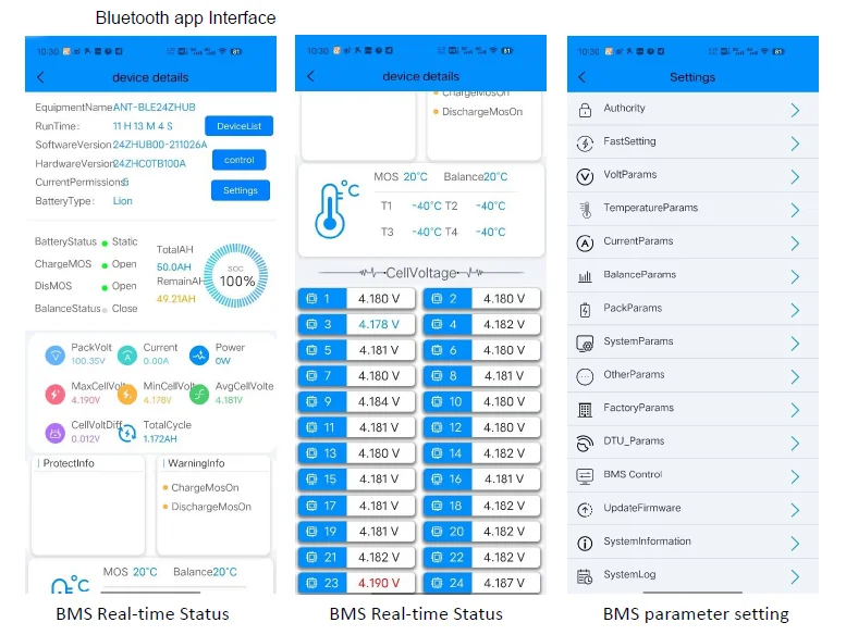 ANT smart BMS board 3-4S 7-16S 8S 8-20S 8-22S 10-24S 10-32S13-18S 17-24S 40A-300A peak 900A Lithium battery management system