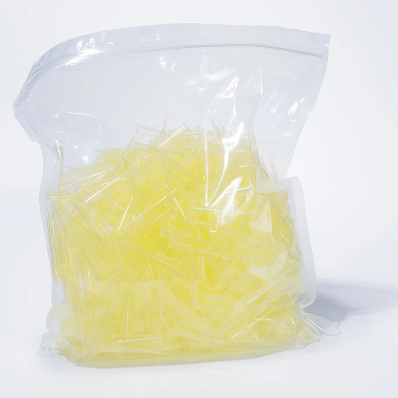 200uL прозрачный желтый оптом Универсальный наконечники для пипеток 1000