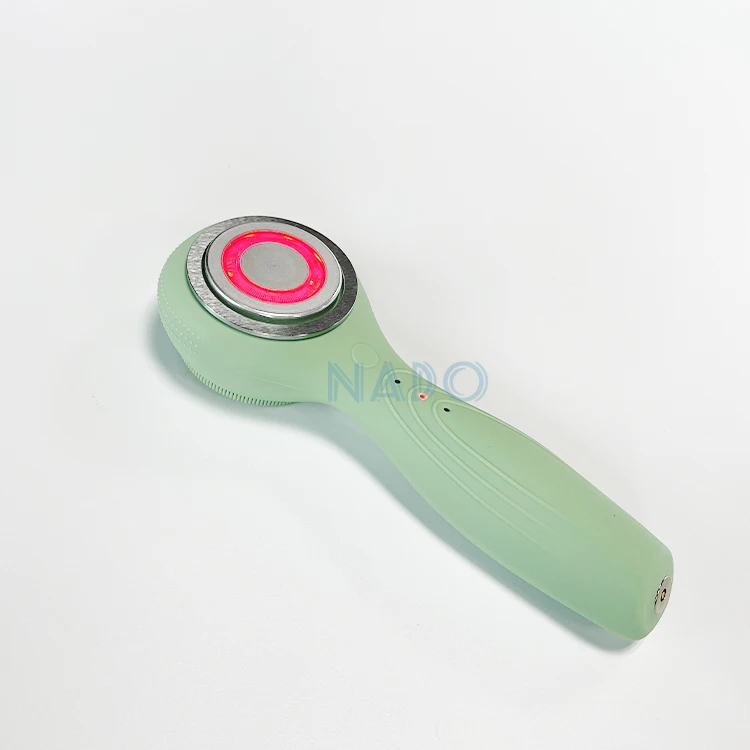 NADO перезаряжаемая электронная звуковая светящаяся двухсторонняя силиконовая 3 в 1 электрическая Очищающая щетка для лица