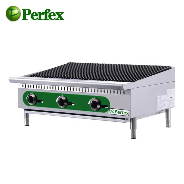 Perfex Gas Lava Rock Grill GBL-4 Commercial Kitchen Cooking Equipment