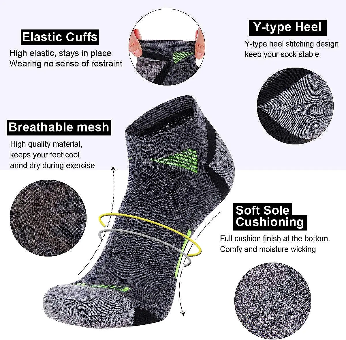 Can custom logo design oem gym good quality printing men outdoor  Athletic running Adult Cotton Crew Sports Socks with logo