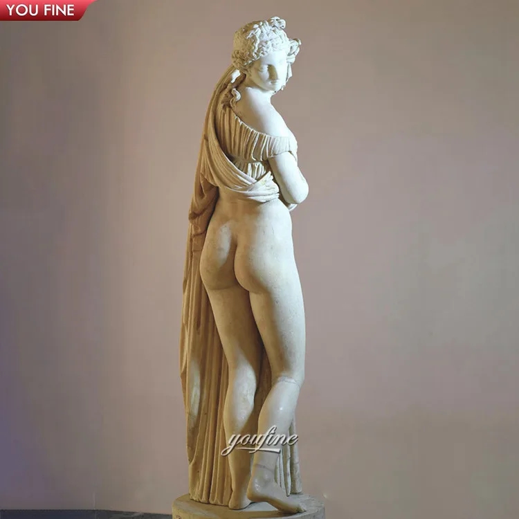 Garden Natural Stone Hand Carved Marble Aphrodite Statue Venus Sculpture