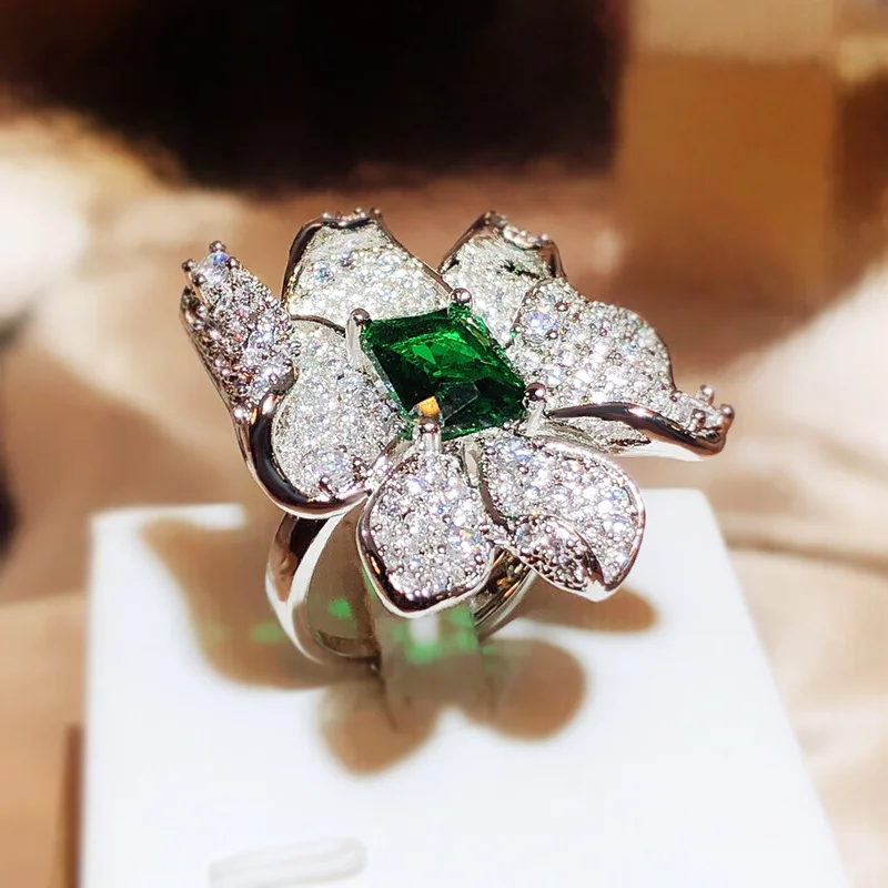 Natural Multi Precious Emerald Ruby Safire Rings Anillo De Plata De Ley 925 Trendy Sterling Silver Simple Rings for Girls