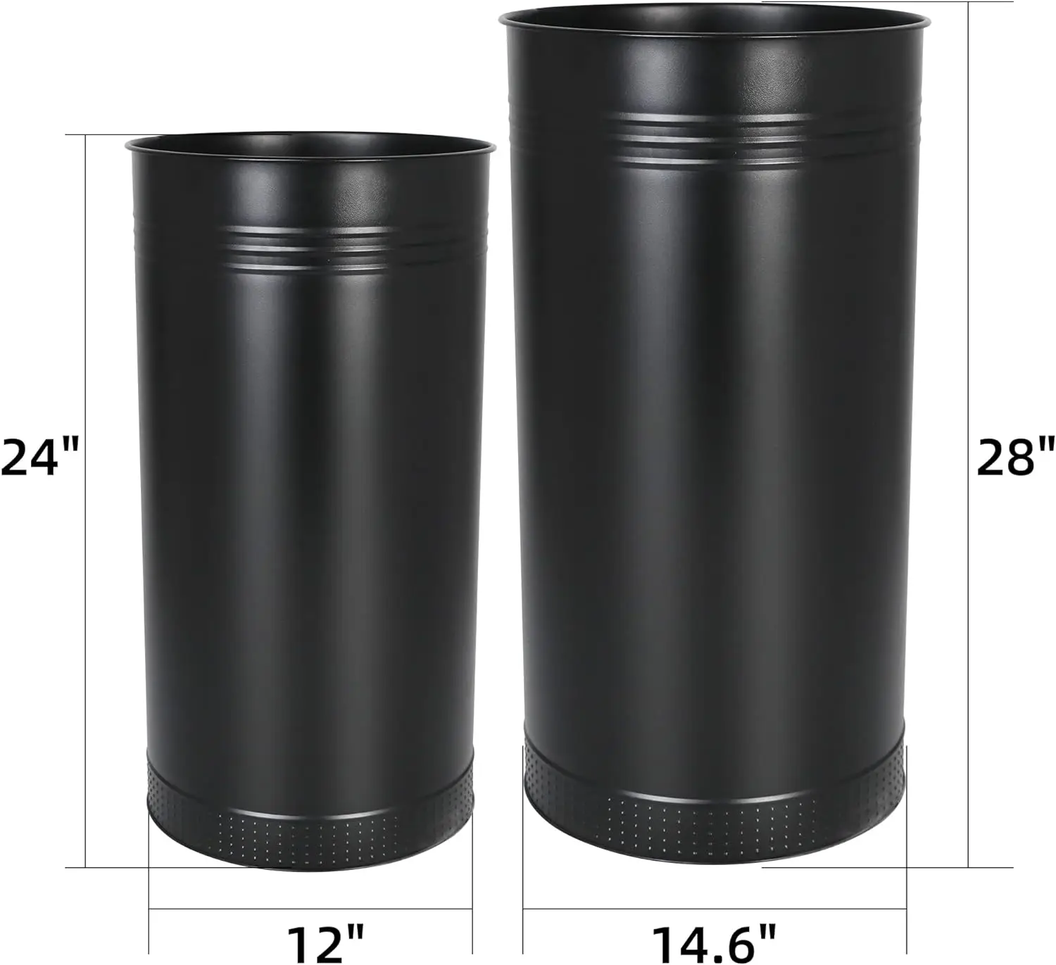 Galvanized large flower pot Tall Bucket Planter Pot Home Living Room Wedding Decor Umbrella Storage Pot