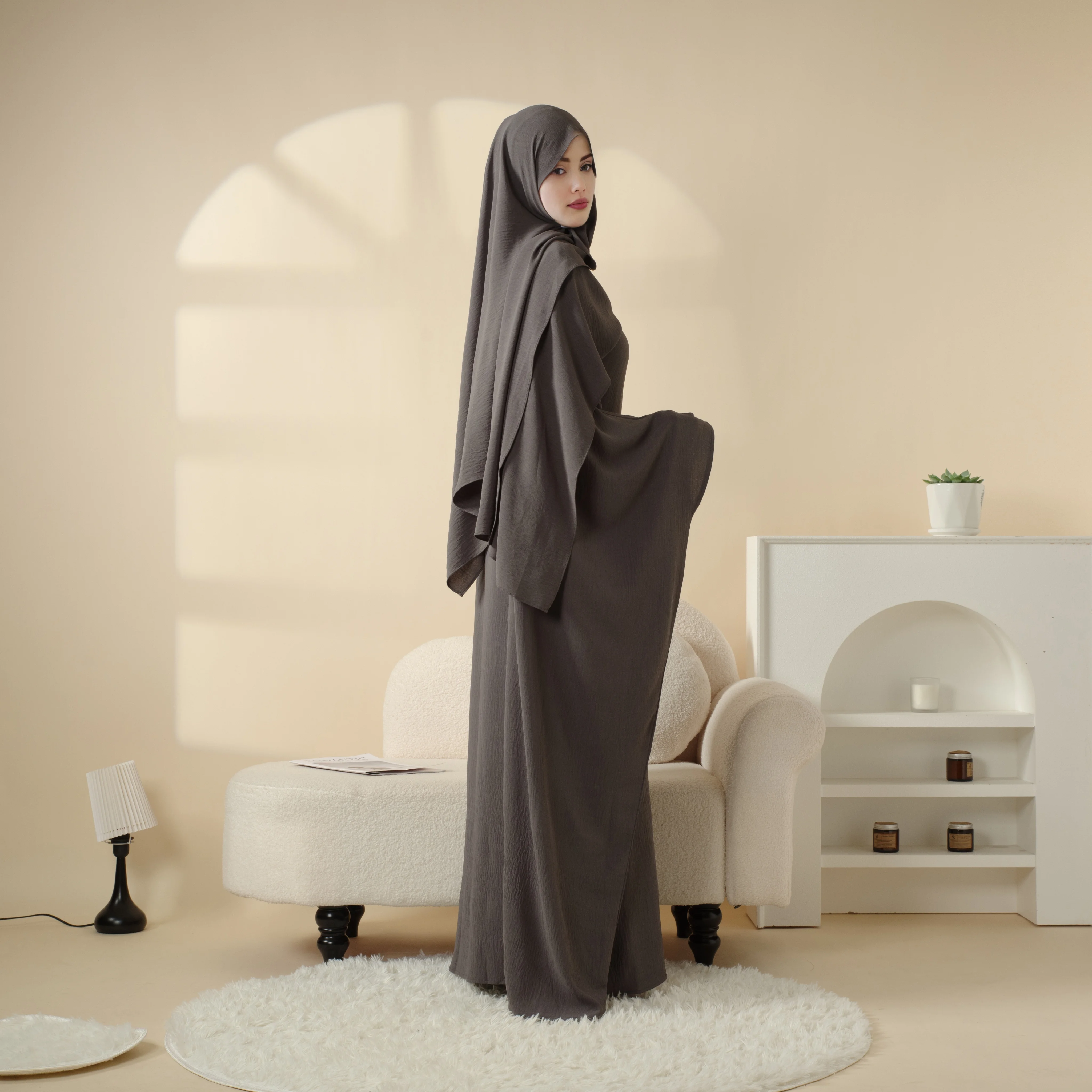 Оптовая продажа разноцветное мусульманское Молитвенное платье Jilbab Dubai Abaya новое дизайнерское женское макси в хиджабе длинное Khimar Full Ramadan Niqab