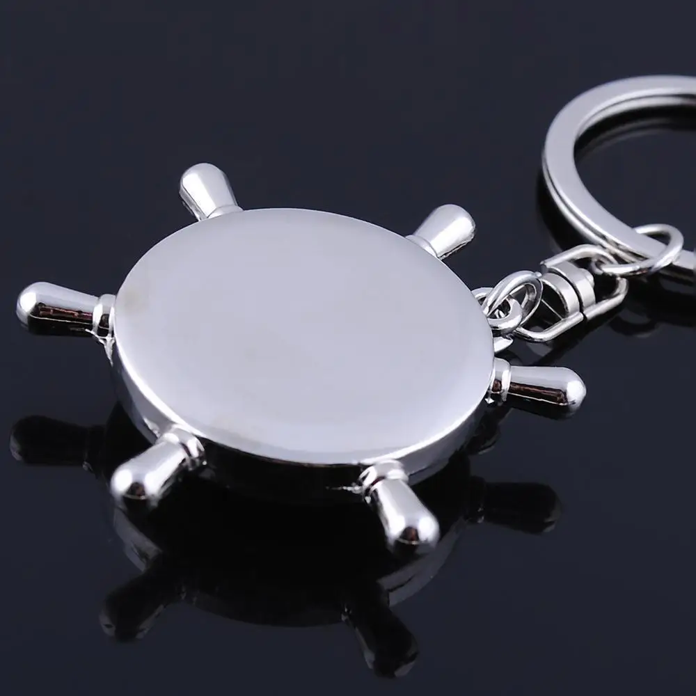 Creative Navigation Rudder Star Compass Keychains multifunction Bottle opener Compass Keyring Zinc Alloy Metal Key chains custom