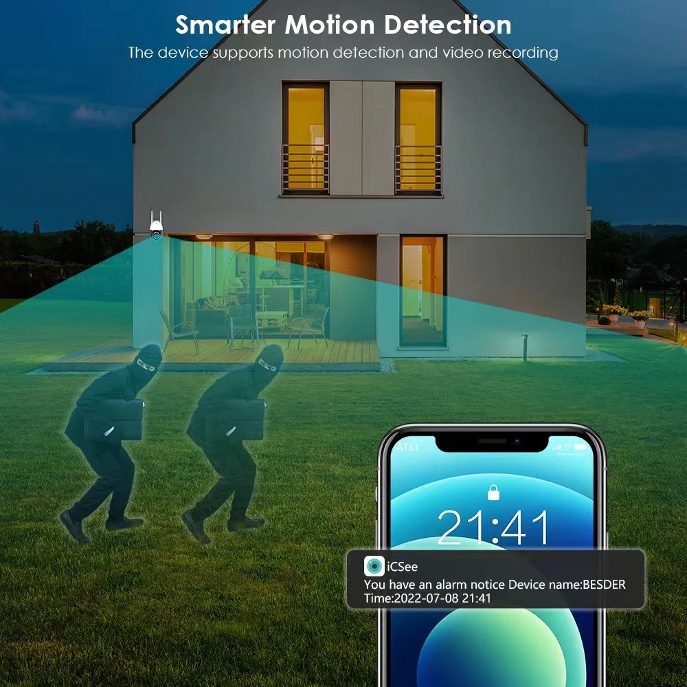 Human Tracking 8X Hybrid Zoom 4K WiFi Outdoor Ptz Camera Dual Lens iCSee 8MP Waterproof Wireless Security Network CCTV IP Camera