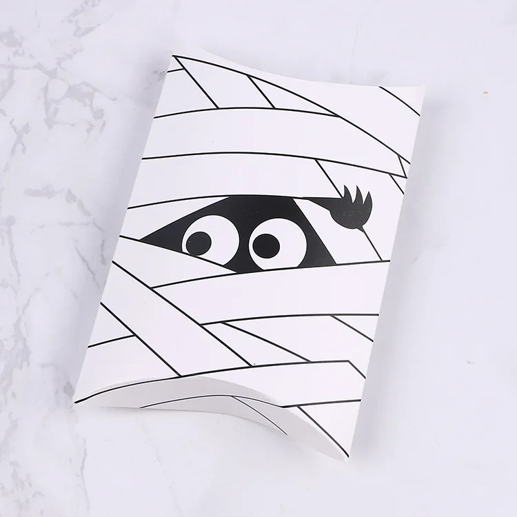 Custom logo  kraft paper pillow packaging box for Jewelry extension packaging