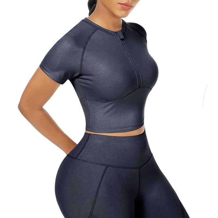 
2021 Top Selling Two Piece Women Workout Set Crop Top Yoga Leggings Short Set sportwear fitness Clothing 