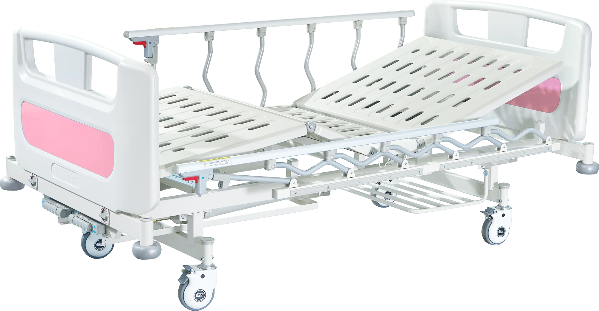 HH/BC-F-3-G-017 экономичная ручная медицинская кровать из нержавеющей стали с 2 шатунками металлический материал для больничного пациента гарантия 1 год