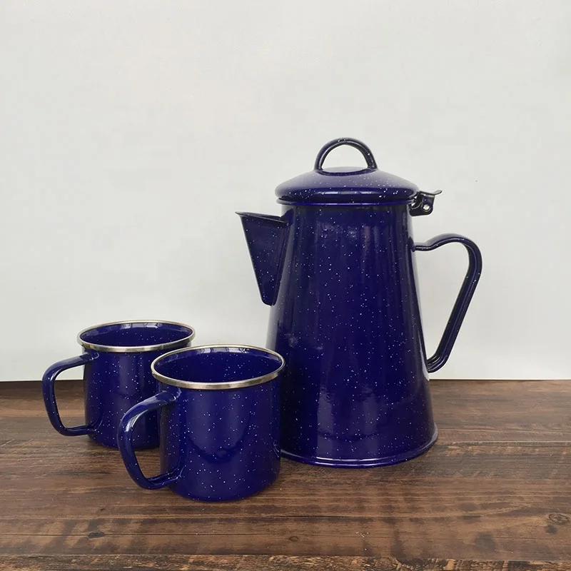 1.2L Zhili Enamel Hand Pot For Coffee Enamel Teapot Enamel Water Kettle