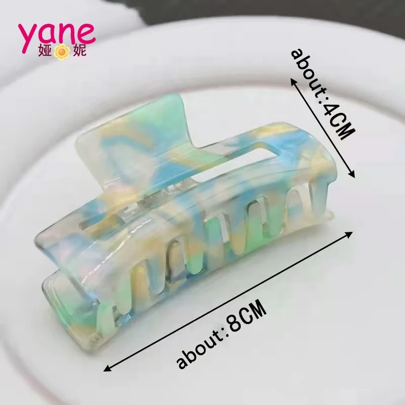 Hot colorful Acetic hair claws Grasp clips 8cm for women