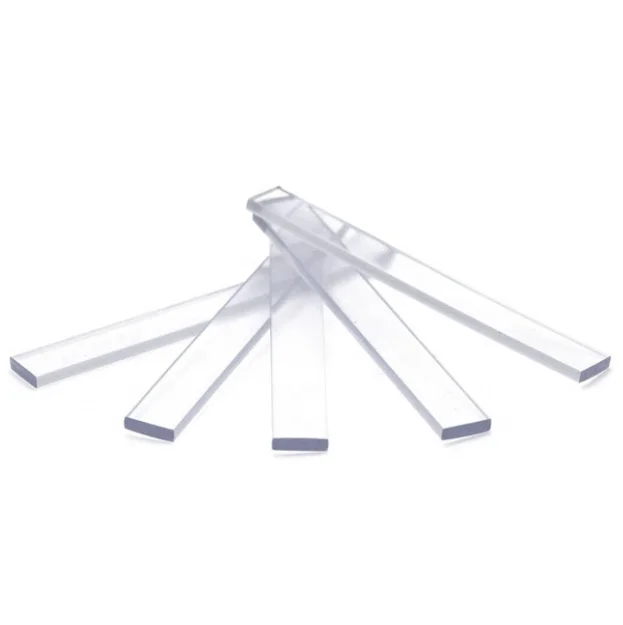 0.080 2mm Clear Solid Acrylic Square Rod Six Different Thicknesses Available Clear Acrylic Bar Plastic Setting Blocks