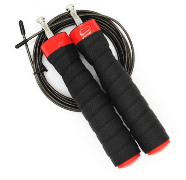 custom logo high fitness adjustable sweatband pvc heavy weighted steel cable skipping speed jump rope