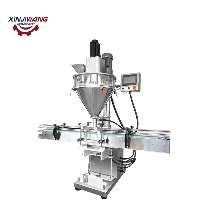 304 Stainless Semi Auto Dosing Weighing Bottling Spice Salt Sugar Protein Dry Powder Filling Machine