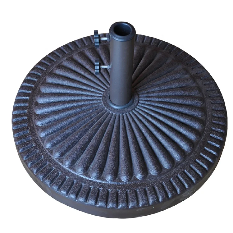 
Special Custom Cheap Parasol Round Polyresin New Umbrella Base Umbrella Stand 