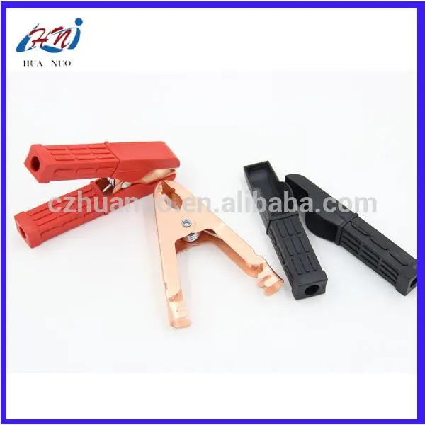 Factory Direct Selling 105mm 100a Custom Alligator Clips Red Fully Insulated Pvc Iron Contact Battery Clip Alligator