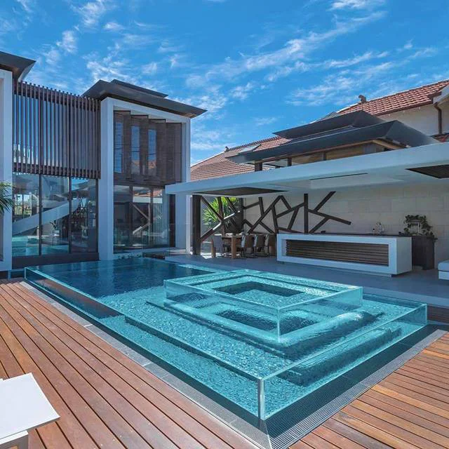 Сборный бассейн, прозрачный акриловый бассейн, индивидуальный бассейн из оргстекла