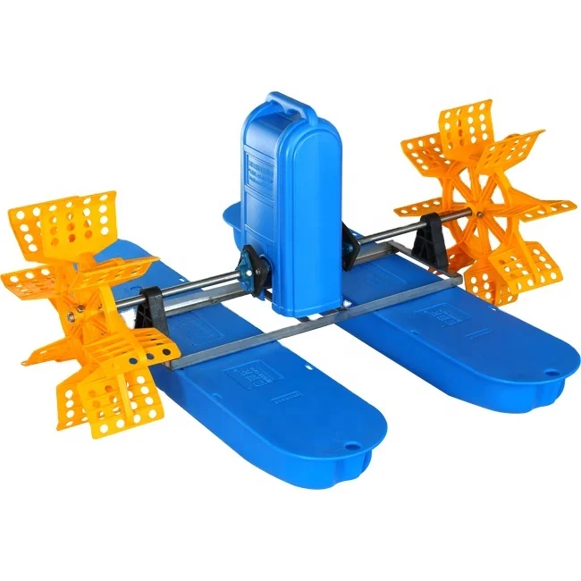 2 impeller Paddle Wheel Aerator solar aerator 4 spline shrimp Pond