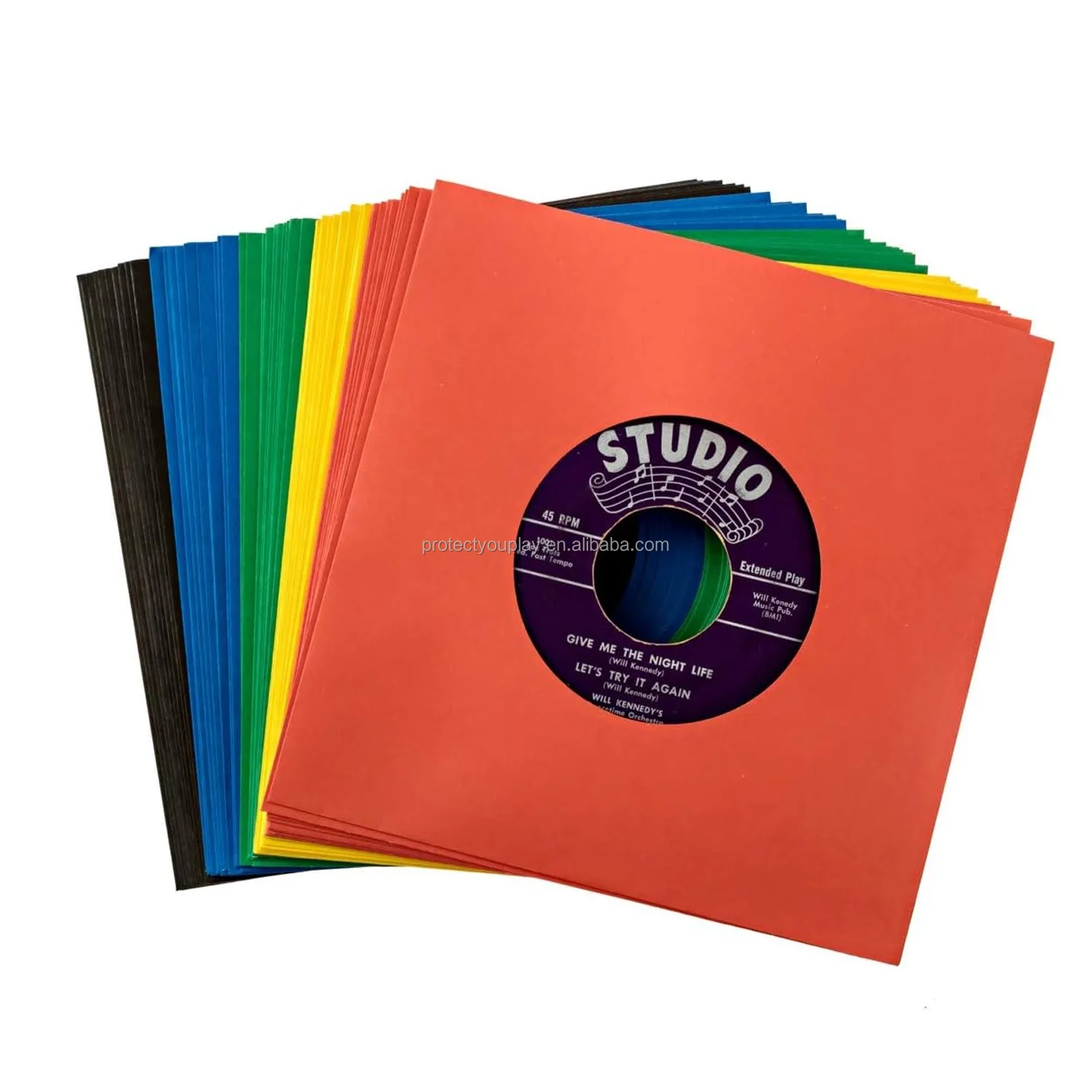Customizable 7 inch 45rpm Multicolor Paper Covers LP Vinyl Record Sleeves