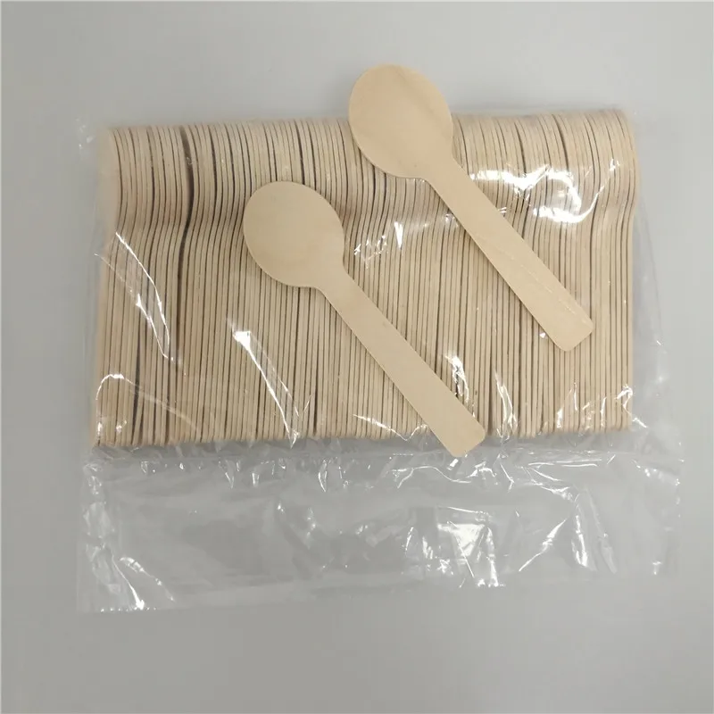 China Wholesale biodegradable disposable wooden spoon ice cream